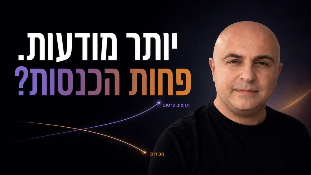 מיכאל צ׳צ׳שוילי לצד קו תקציב פרסום שעולה וקו מכירות שיורד.